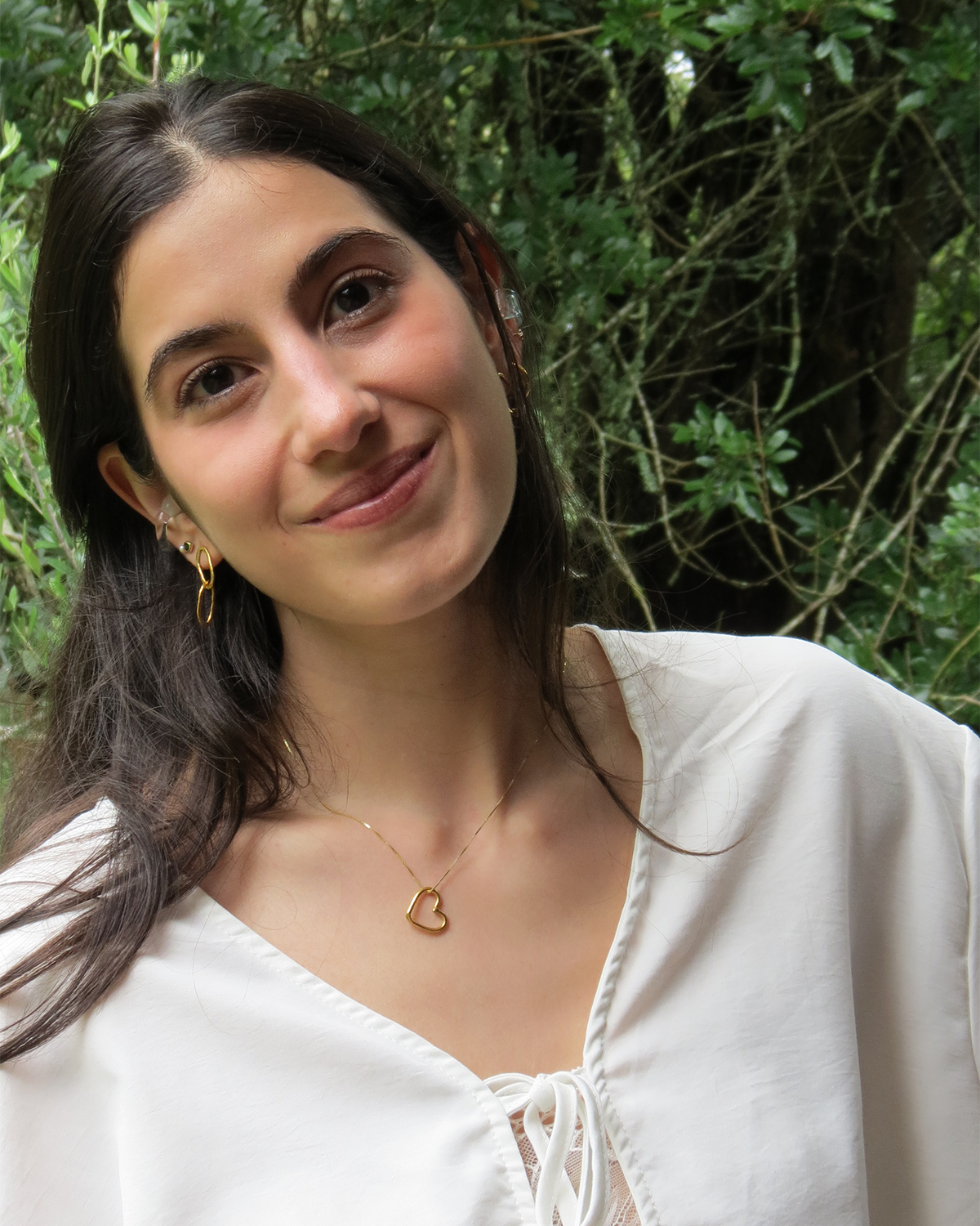 Collar corazón mini dorado | latón baño en oro
