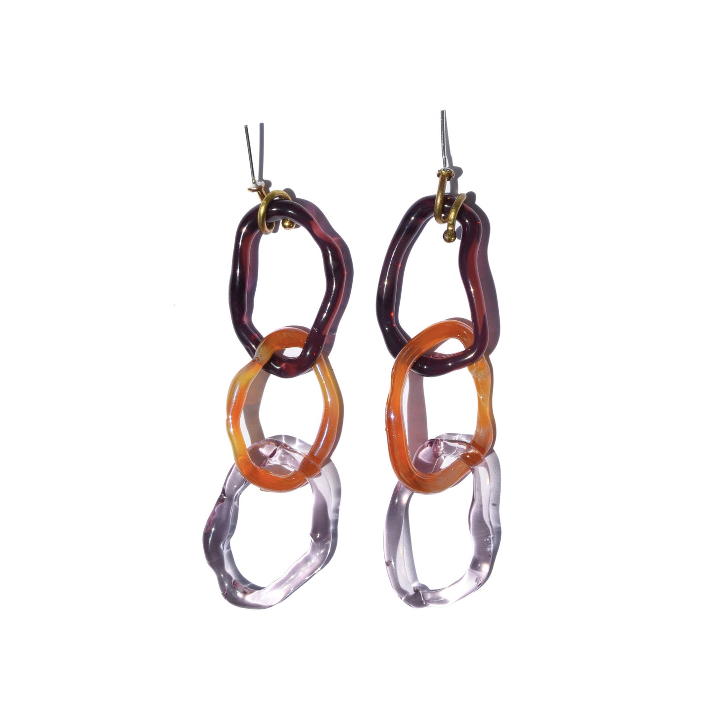 Aretes Ondas Morado