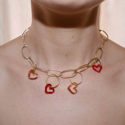 Collar Charms Corazones