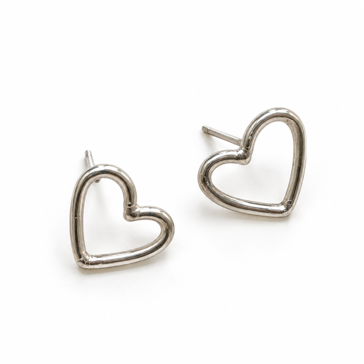Aretes Corazón Hilo | Plata