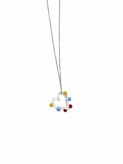 Collar corazón mini Colombia puntos