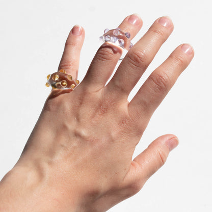 Anillo Puntos transparente