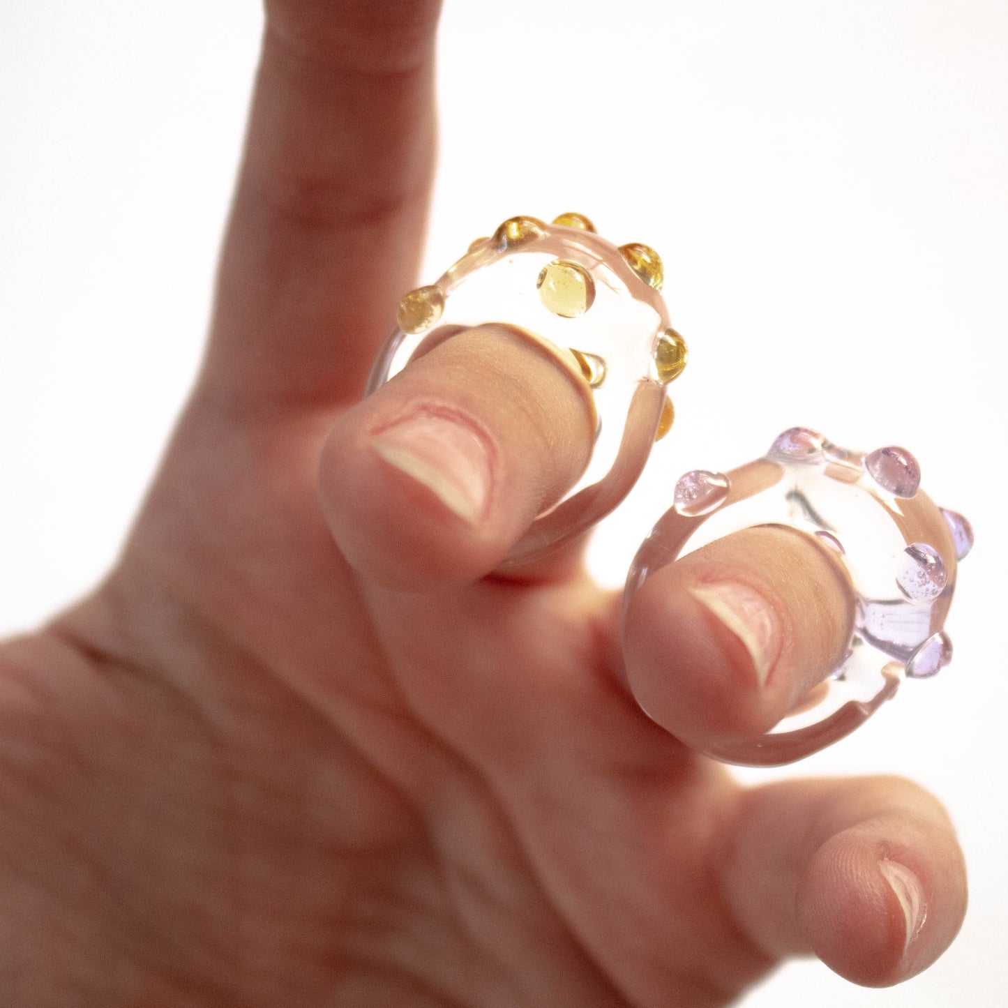 Anillo Puntos transparente